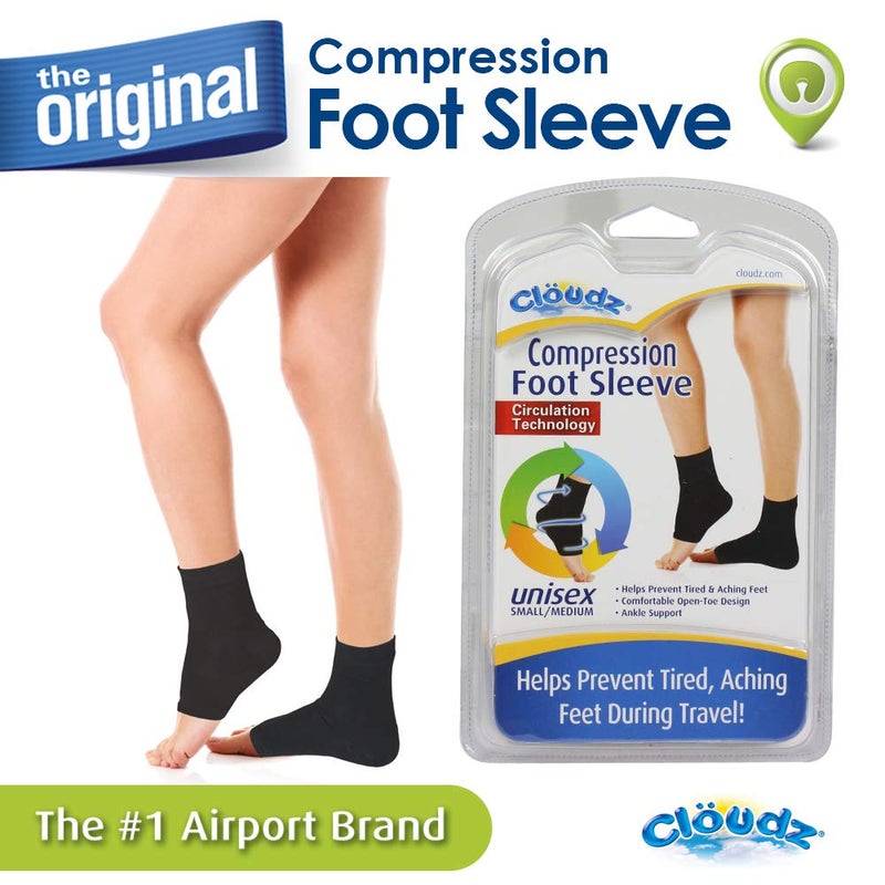 Cloudz - Compression Foot Sleeve - Unisex S/M - Black - Image 2